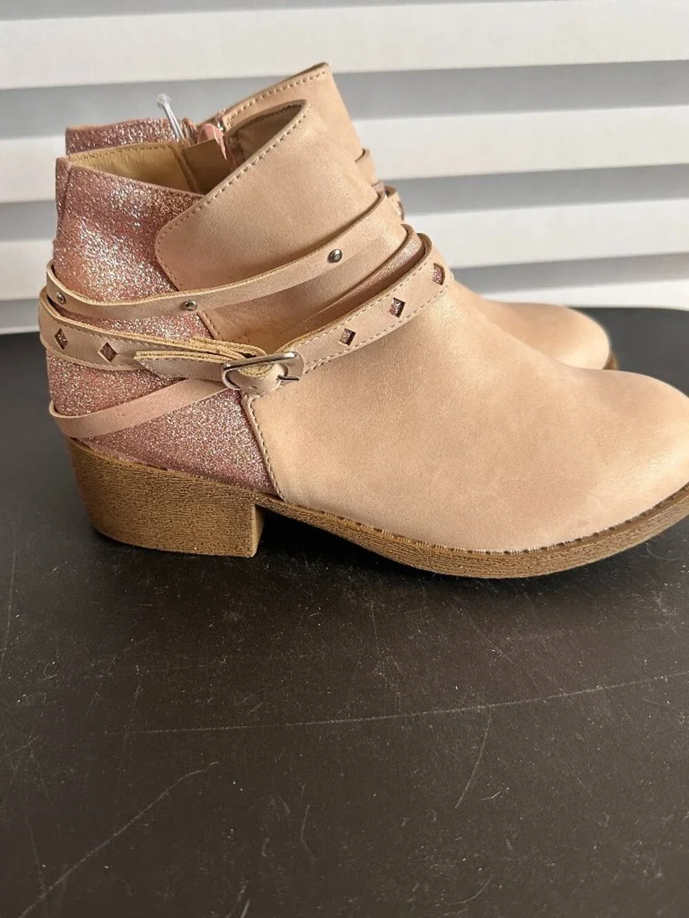 Jellypop Girls Pink Booties Size 3M Youth Ankle Boots
